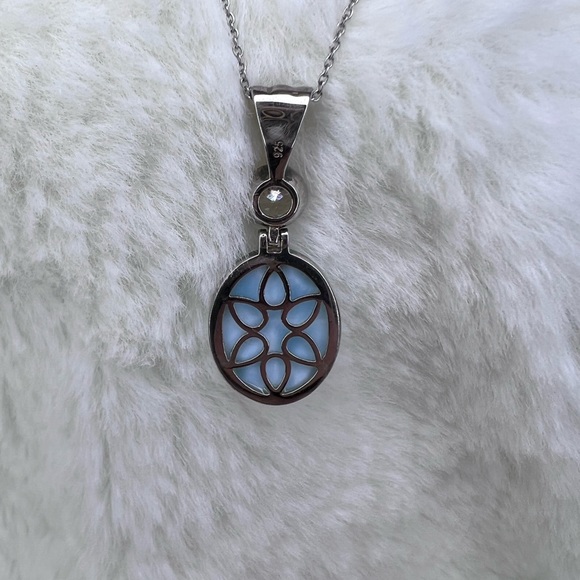 Genuine Larimar Necklace Earring Set - Picture 3 of 5